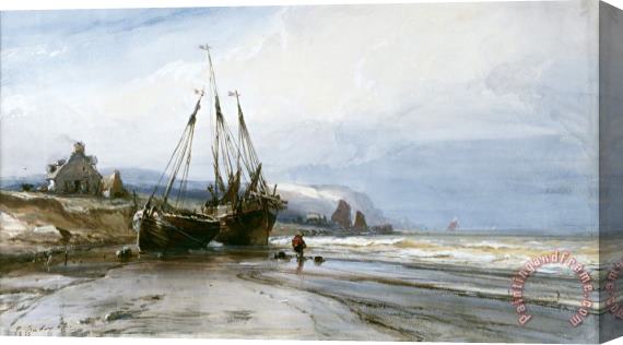Eugene Isabey Fishing Boats Stretched Canvas Print / Canvas Art
