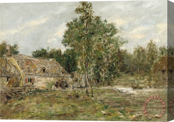 Eugene Louis Boudin Saint-cenery The Mill Stretched Canvas Painting / Canvas Art