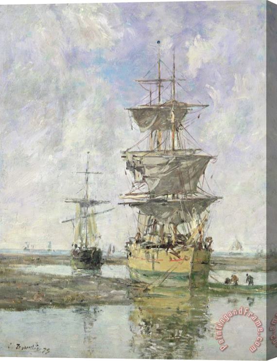 Eugene Louis Boudin The Large Ship Stretched Canvas Print / Canvas Art