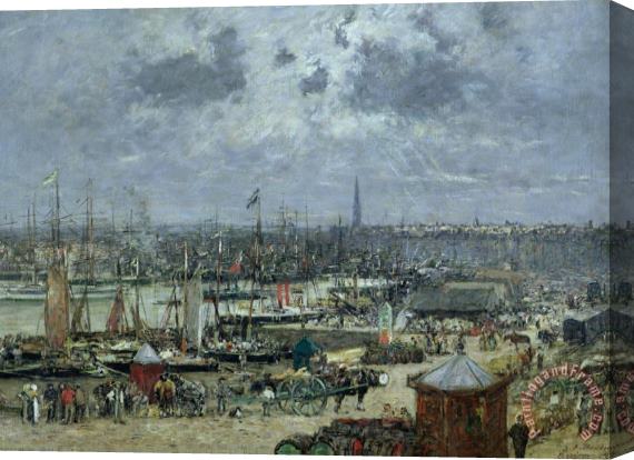 Eugene Louis Boudin The Port of Bordeaux Stretched Canvas Painting / Canvas Art
