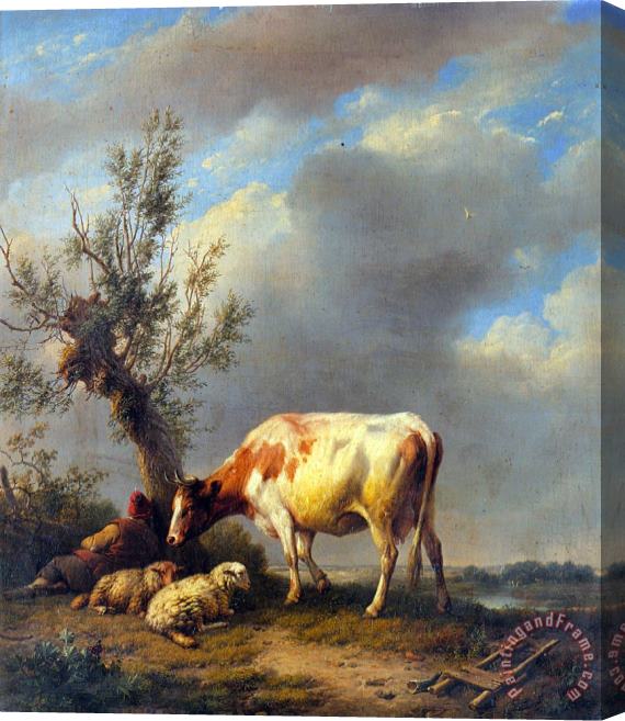 Eugene Verboeckhoven The Shepherd's Rest Stretched Canvas Painting / Canvas Art