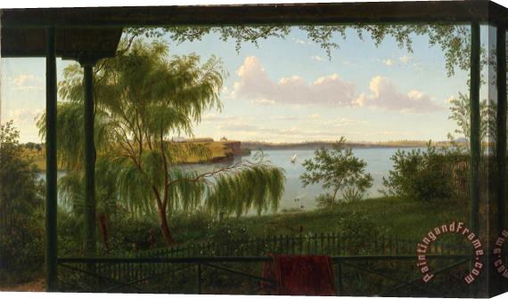 Eugene Von Guerard From The Verandah of Purrumbete Stretched Canvas Painting / Canvas Art