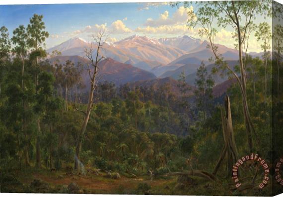Eugene Von Guerard Mount Kosciusko, Seen From The Victorian Border (mount Hope Ranges) Stretched Canvas Print / Canvas Art