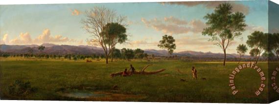 Eugene Von Guerard View of The Gippsland Alps, From Bushy Park on The River Avon 2 Stretched Canvas Painting / Canvas Art