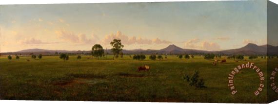 Eugene Von Guerard View of The Gippsland Alps, From Bushy Park on The River Avon Stretched Canvas Print / Canvas Art