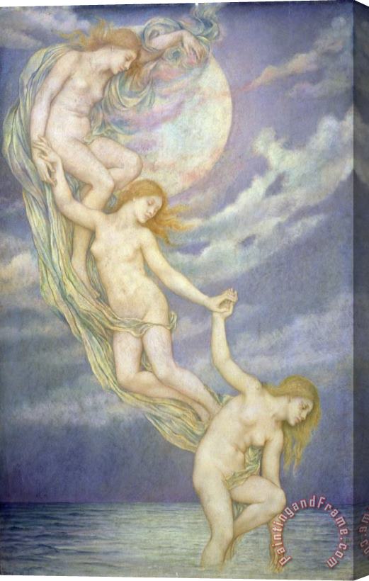 Evelyn De Morgan Moonbeams Dipping into the Sea Stretched Canvas Painting / Canvas Art