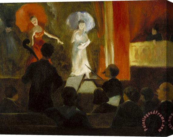 Everett Shinn Theater Scene Stretched Canvas Painting / Canvas Art