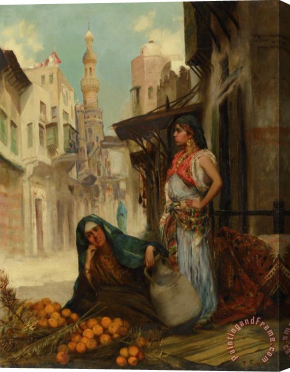Fabbio Fabbi The Orange Seller Stretched Canvas Print / Canvas Art