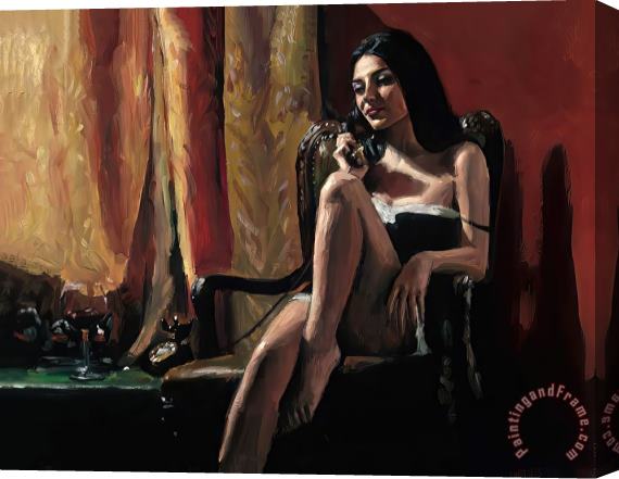 Fabian Perez Arpi in The Red Room III Stretched Canvas Painting / Canvas Art
