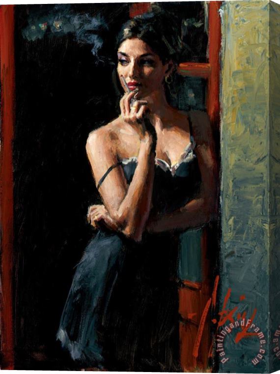 Fabian Perez At The Door Stretched Canvas Painting / Canvas Art