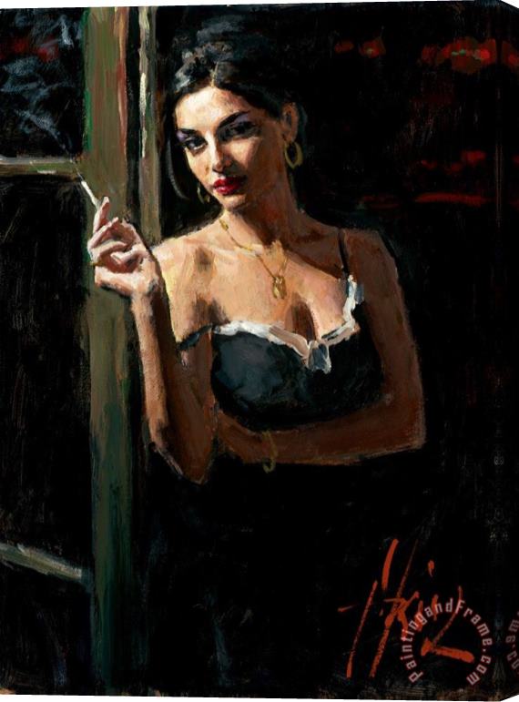 Fabian Perez At The Door V Stretched Canvas Painting / Canvas Art
