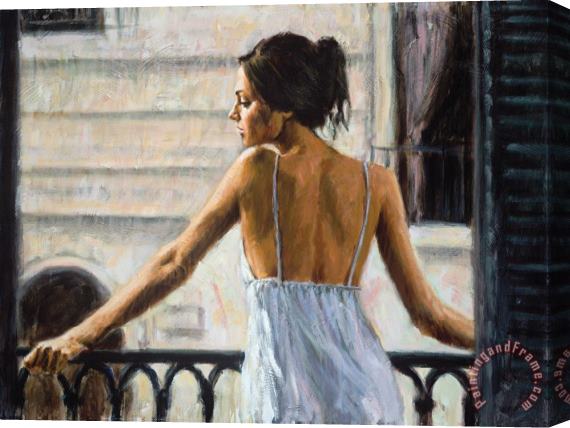 Fabian Perez Balcony at Buenos Aires II Stretched Canvas Painting / Canvas Art