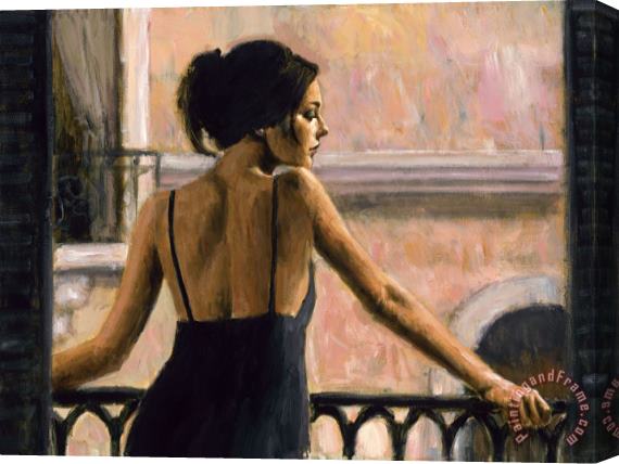 Fabian Perez Balcony at Buenos Aires VI Stretched Canvas Print / Canvas Art