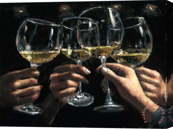 Fabian Perez Brindis Con Blanco II Stretched Canvas Painting / Canvas Art