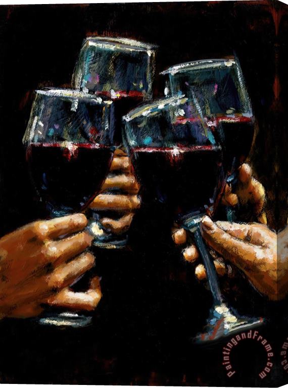 Fabian Perez Brindis Con Tinto II Stretched Canvas Painting / Canvas Art