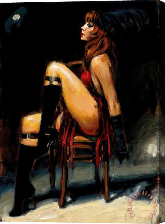 Fabian Perez Burlesque II Stretched Canvas Painting / Canvas Art