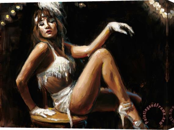 Fabian Perez Burlesque III Stretched Canvas Painting / Canvas Art