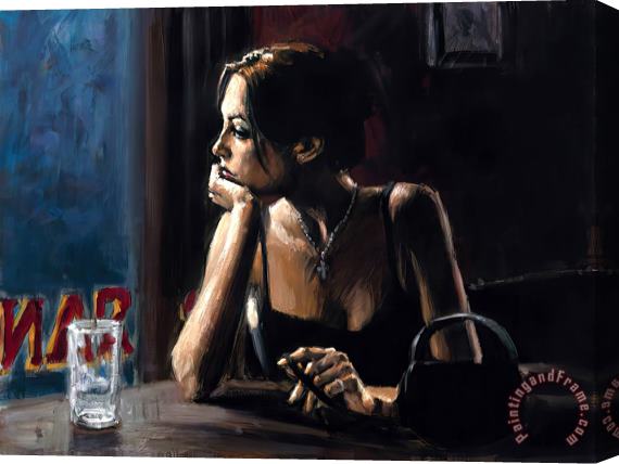 Fabian Perez El Federal Cafe IV Stretched Canvas Painting / Canvas Art