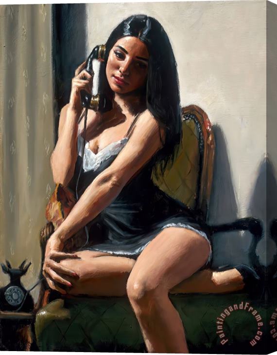 Fabian Perez Evening Call, 2018 Stretched Canvas Painting / Canvas Art
