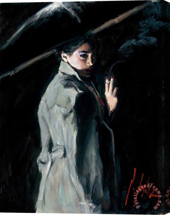 Fabian Perez Fall Night Stretched Canvas Painting / Canvas Art