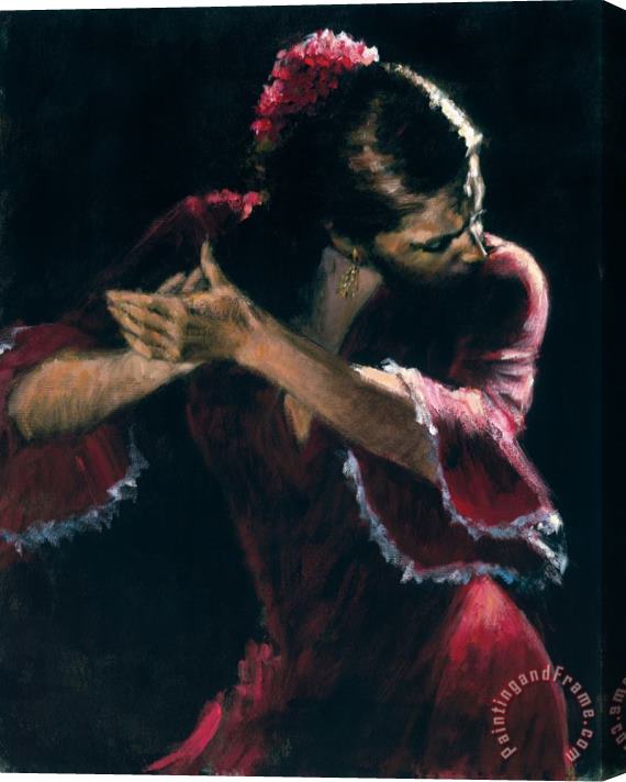 Fabian Perez Flamenco V Stretched Canvas Painting / Canvas Art