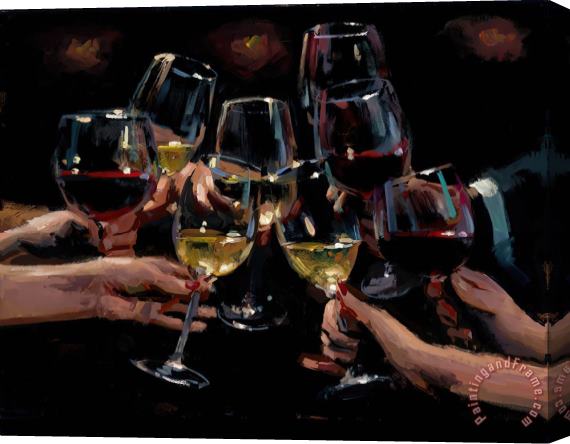 Fabian Perez For a Better Life Red And White Stretched Canvas Print / Canvas Art