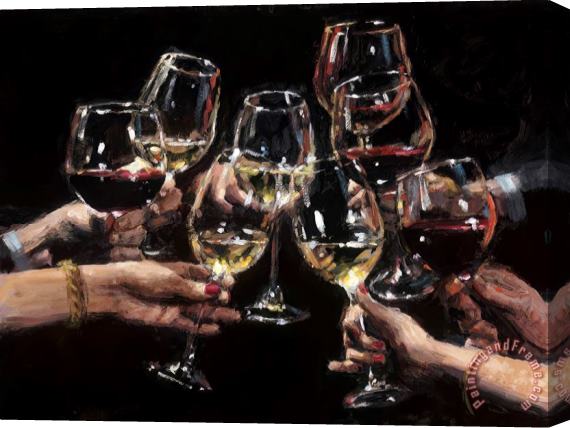 Fabian Perez For a Better Life Red And White with Bracelet Stretched Canvas Painting / Canvas Art