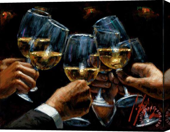 Fabian Perez For a Better Life White Wine with Reflections Stretched Canvas Painting / Canvas Art