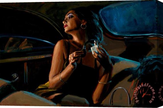 Fabian Perez Glamour Stretched Canvas Painting / Canvas Art