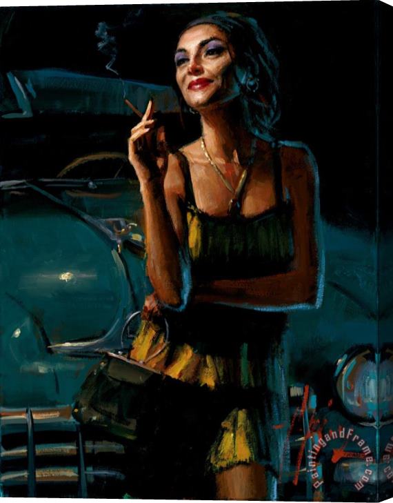 Fabian Perez Glamour V Stretched Canvas Painting / Canvas Art