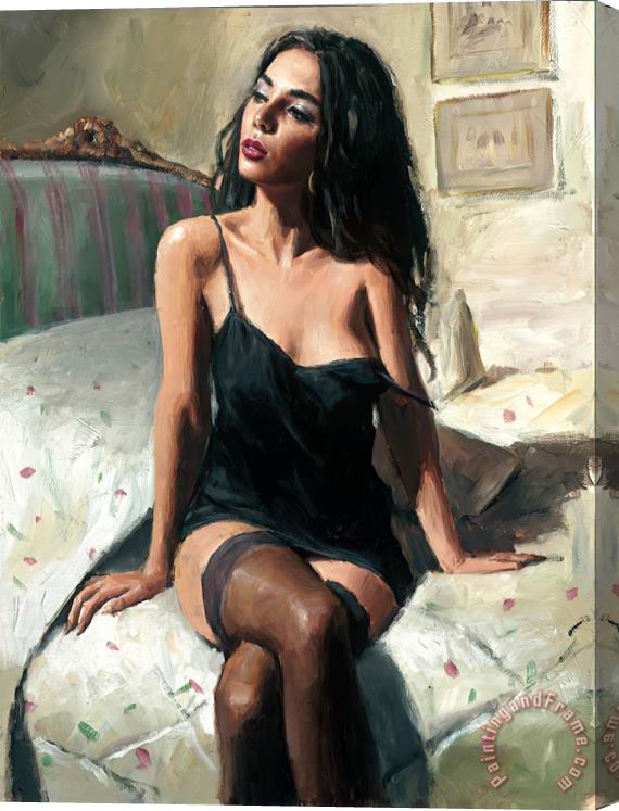 Fabian Perez Kay at The Ritz Stretched Canvas Print / Canvas Art