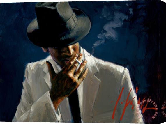 Fabian Perez Marcus in White II Stretched Canvas Painting / Canvas Art