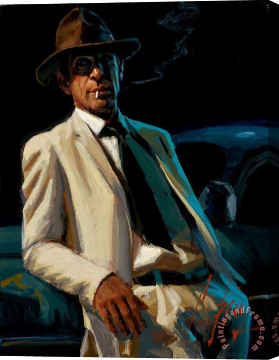 Fabian Perez Night Angel Stretched Canvas Painting / Canvas Art