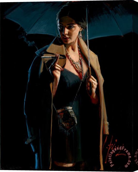 Fabian Perez November Rain Lucy Stretched Canvas Painting / Canvas Art