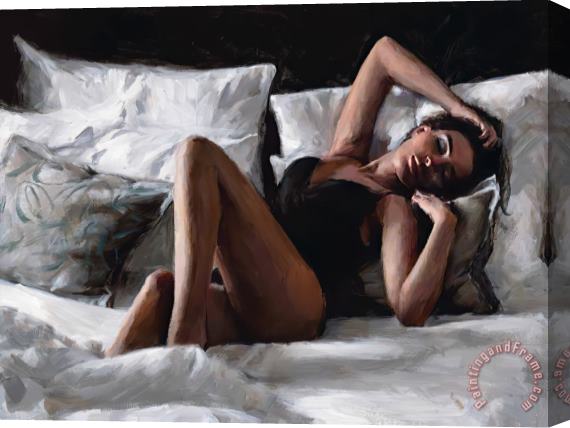 Fabian Perez Olga at Home, 2020 Stretched Canvas Painting / Canvas Art