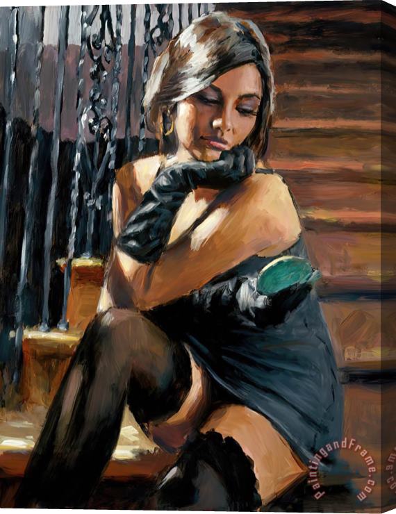 Fabian Perez Saba on The Stairs II Stretched Canvas Print / Canvas Art