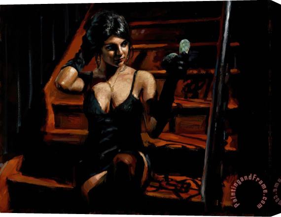 Fabian Perez Saba with Mirror Stretched Canvas Painting / Canvas Art