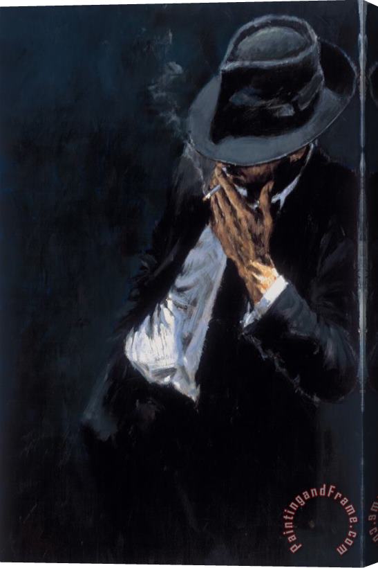 Fabian Perez Study for Man in Black Suit Stretched Canvas Painting / Canvas Art