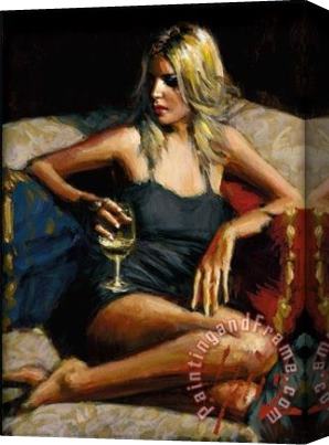 Fabian Perez Study for Teressa Stretched Canvas Painting / Canvas Art