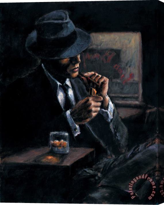 Fabian Perez Study for Whiskey at Las Brujas II Stretched Canvas Painting / Canvas Art