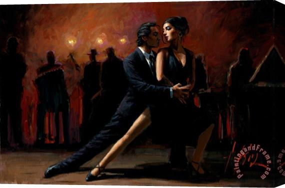 Fabian Perez Tango in Buenos Aires Stretched Canvas Print / Canvas Art