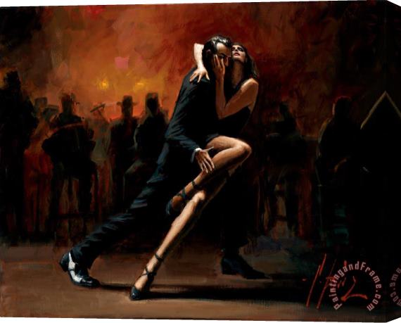 Fabian Perez Tango in White Stretched Canvas Painting / Canvas Art