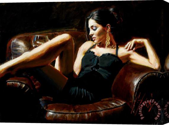Fabian Perez Tess II Stretched Canvas Painting / Canvas Art