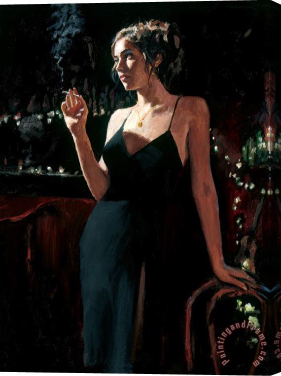 Fabian Perez Tiffany at Las Brujas Stretched Canvas Print / Canvas Art
