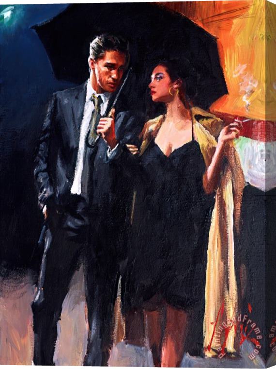 Fabian Perez Train Station X Stretched Canvas Painting / Canvas Art