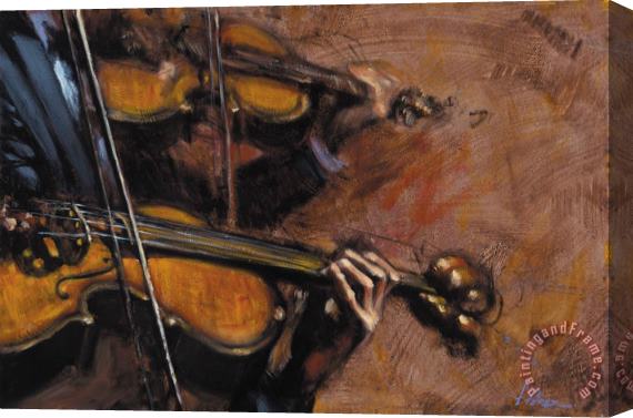 Fabian Perez Violins Stretched Canvas Print / Canvas Art
