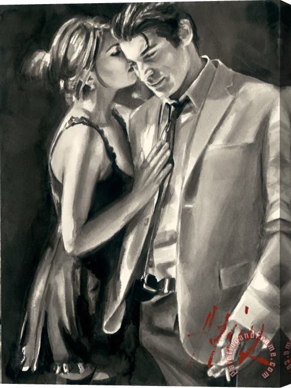 Fabian Perez Whispers VII Stretched Canvas Print / Canvas Art