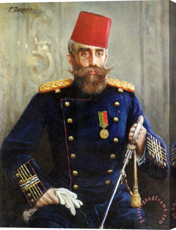 Fausto Zonaro Portrait of Mahmud Sevket Pasha Stretched Canvas Painting / Canvas Art