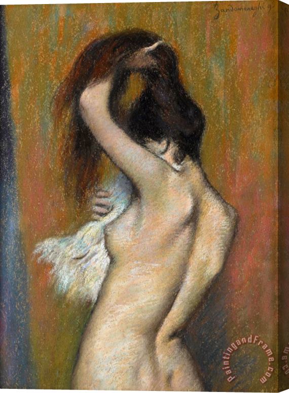 Federico Zandomeneghi Apres Le Bain Femme Nue S'essuyant, 1895 Stretched Canvas Print / Canvas Art