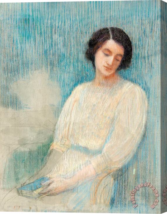 Federico Zandomeneghi Portrait De Femme Revant Stretched Canvas Painting / Canvas Art